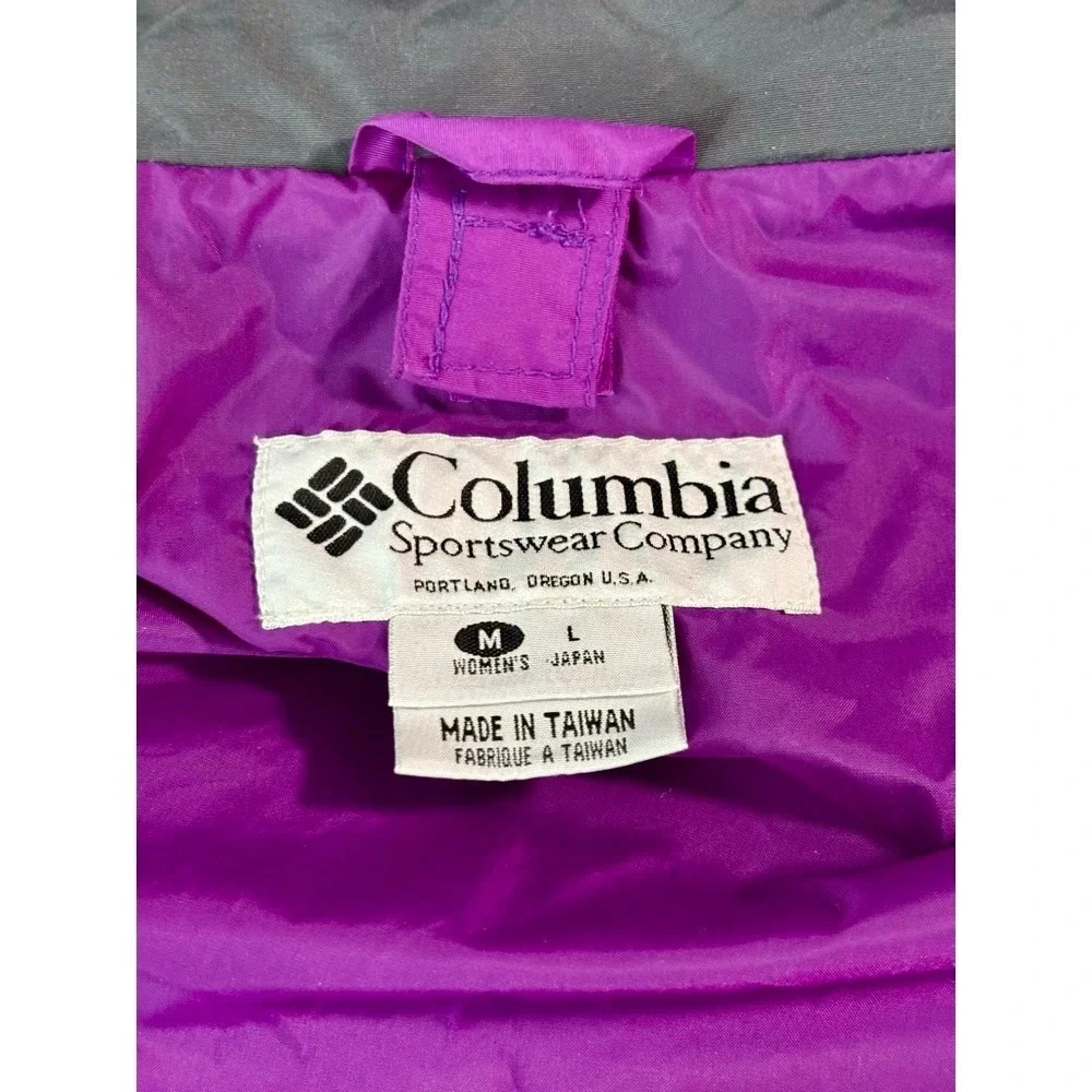 Columbia Bugaboo 3-in-1 Interchange Jacket Womens Medium Purple VTG Ski Retro